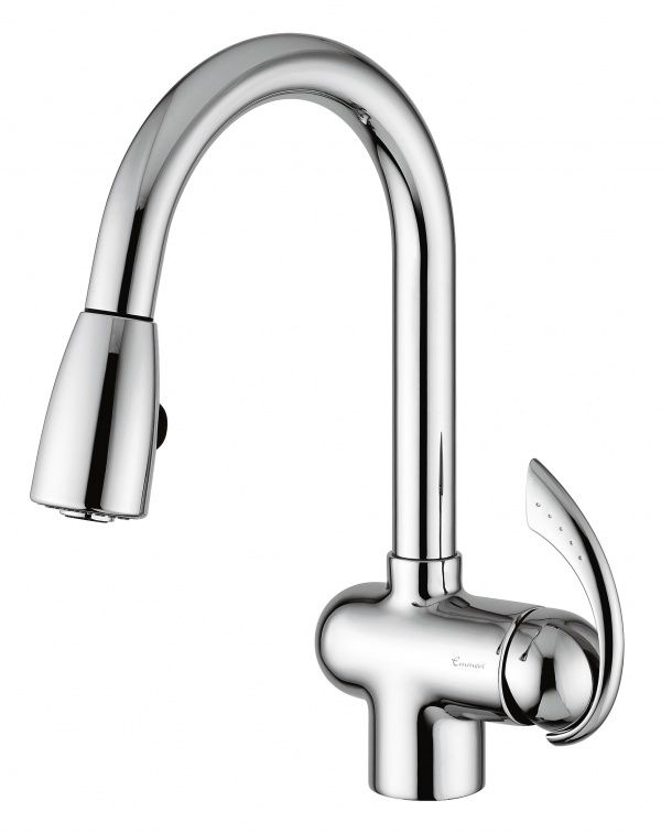 72067CR Смеситель Ramses с вытяжным изливом для кухни, цвет хром EMMEVI