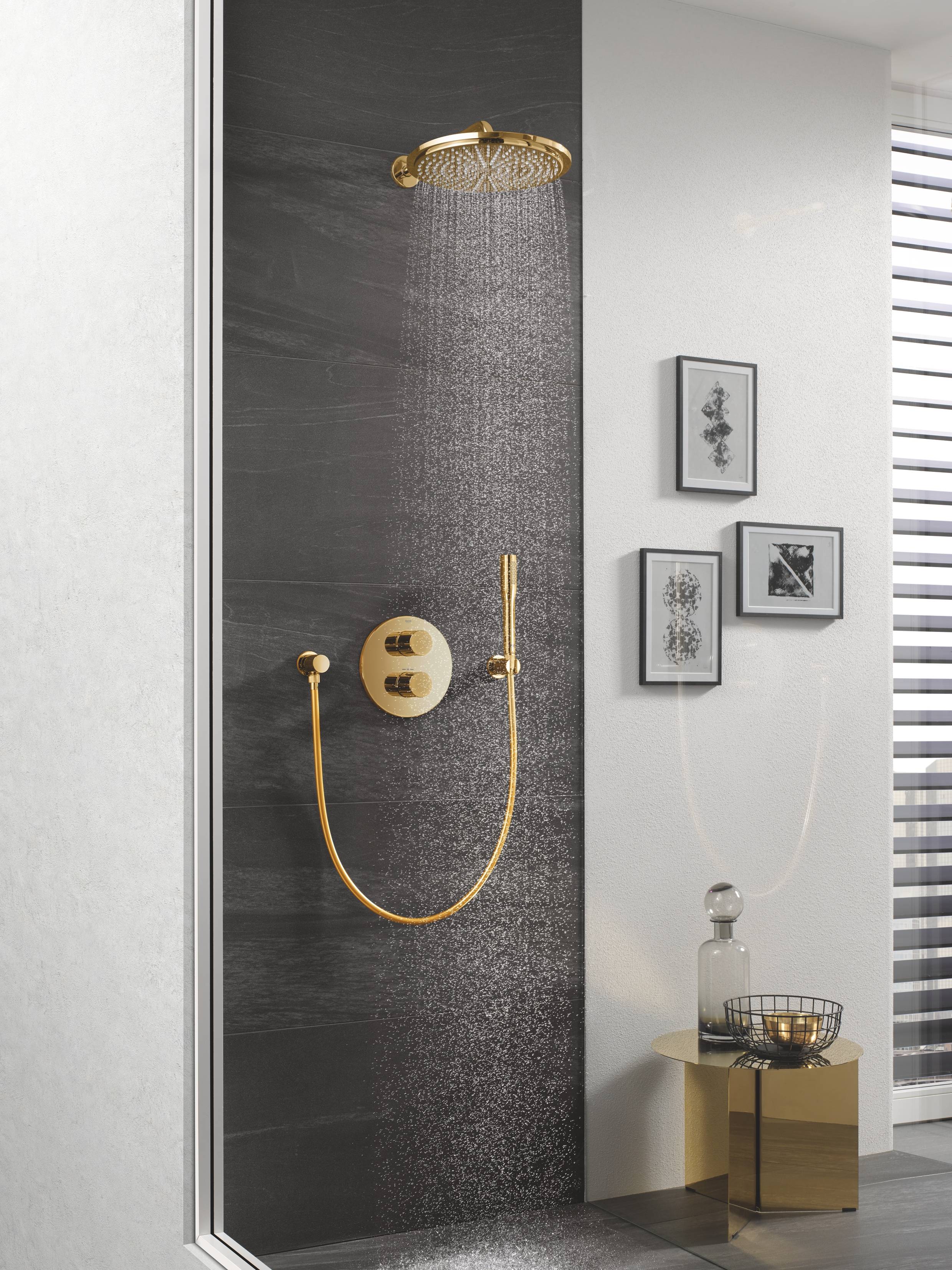 Верхний душ GROHE Rainshower с кронштейном, холодный рассвет глянец (26066GL0) - Вид №3