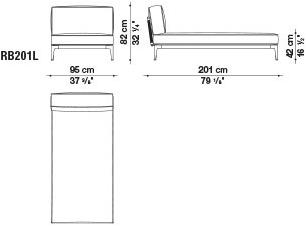 B&B Italia Outdoor 2-местный тканевый садовый диван Ribes sun-id-1372306 - Вид №12
