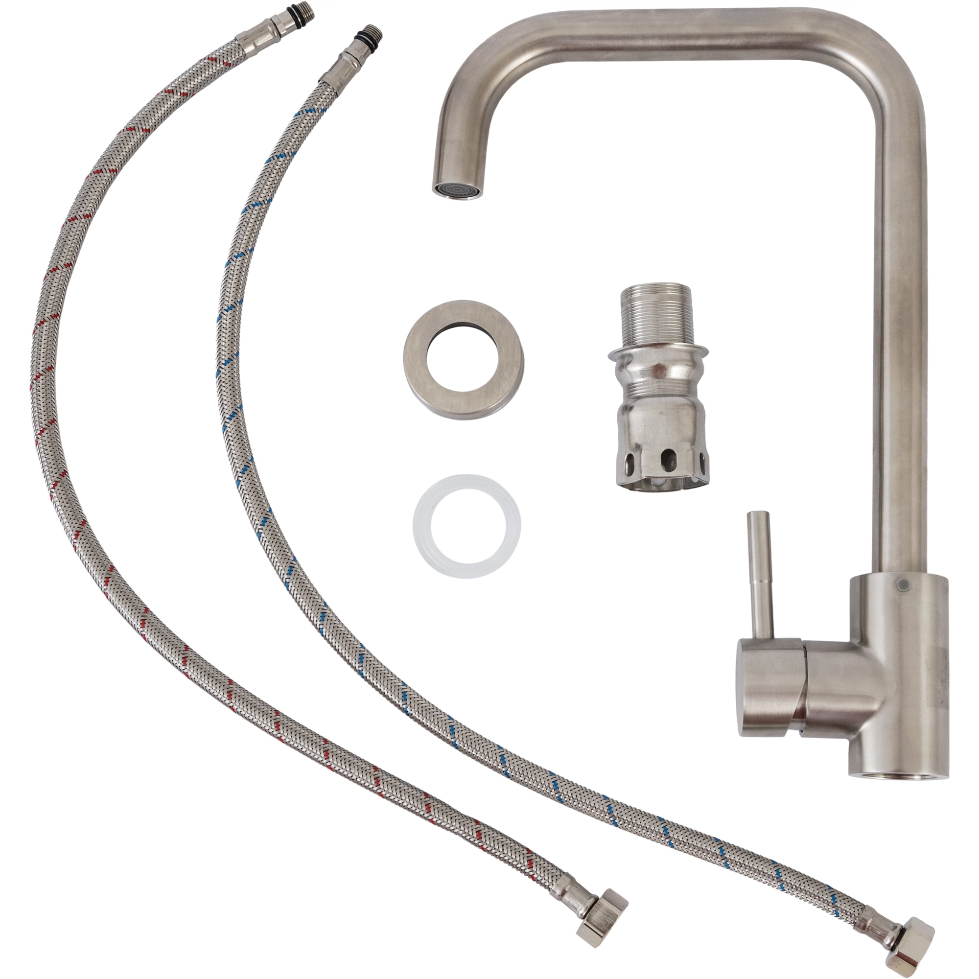 85192239 Смеситель для кухни VS-2862 с высоким изливом, цвет матовая сталь Santreyd  - Вид №3