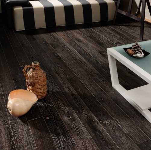 Массивная доска Coswick Вековые традиции Терра Дуб Рустик с брашью (Текстурированная) 300…1845х127 мм 11034248 - Вид №2