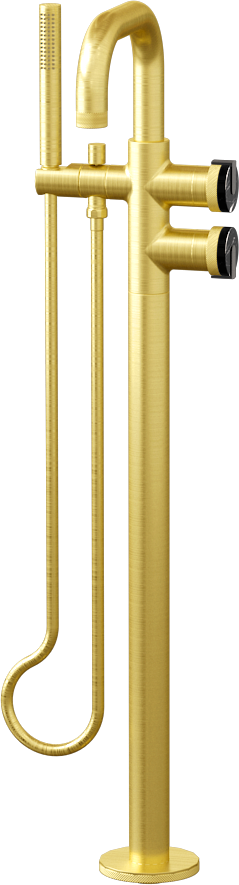 E-11557-R2MB-L1BK-BB Смеситель напольный отдельностоящий (внешняя часть) GRAFF MOD+