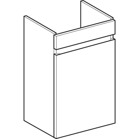 501.903.JR.1 Шкафчик для раковины Geberit Renova Plan, с одной дверью Geberit  - Вид №1