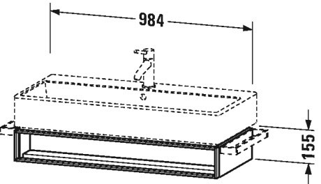 VA602807979 Vero Air Тумбочка подвесная Орех натуральный, декор Duravit - Вид №1