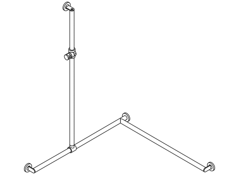 900.35.3S4XA Поручень для душа с выдвижным держателем для душа (ada) HEWI USA Produkte  - Вид №2