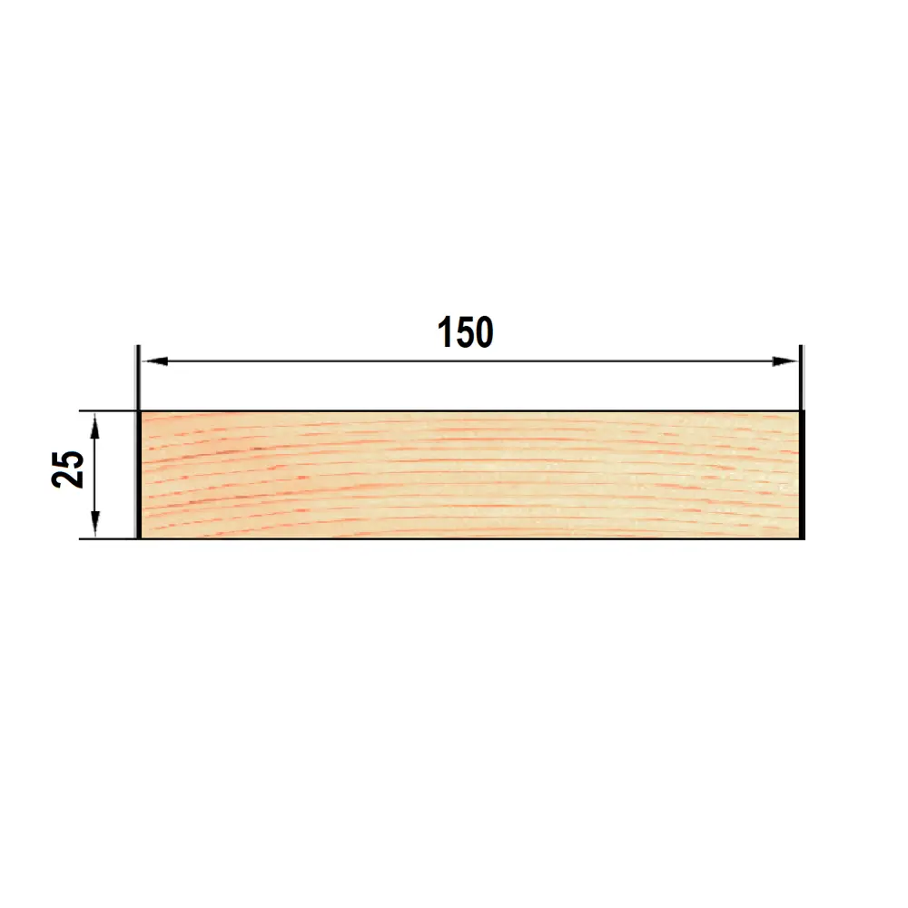 Santreyd: Строительная доска нестроганая 25х150х3000 мм из хвойной древесины 81947446 STLM-0014533 - Вид №3