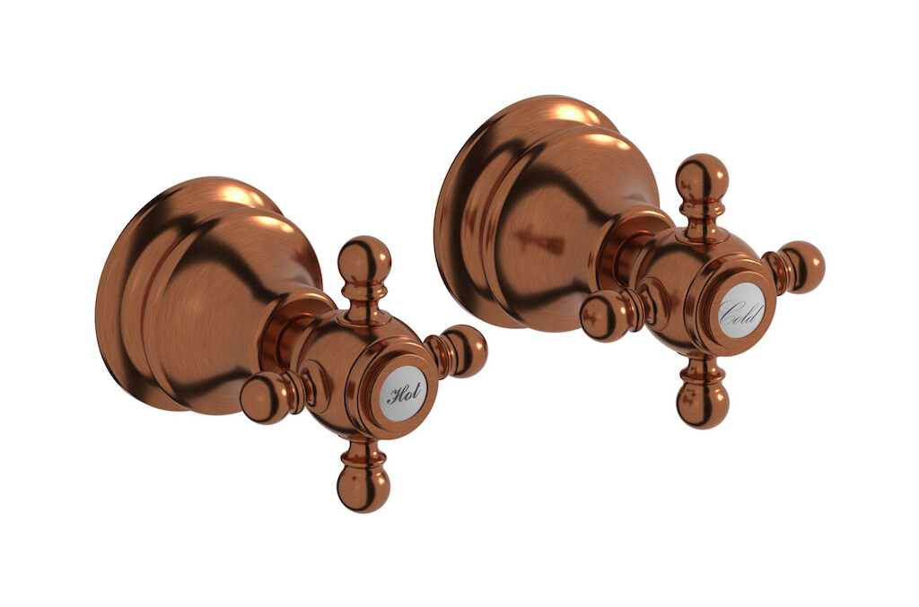 Встроенный смеситель для душа на 2 отверстия на 1 потребителя. WE ARE IB hr400rr Antique Copper Hermes