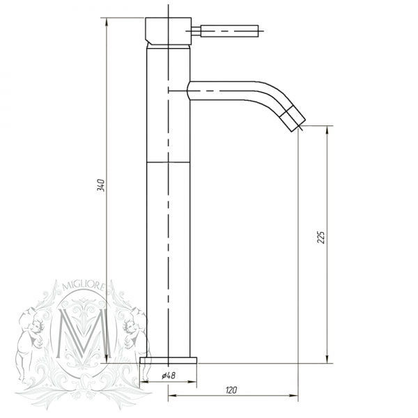 18663 Смеситель для раковины Migliore Kobuk  - Вид №1