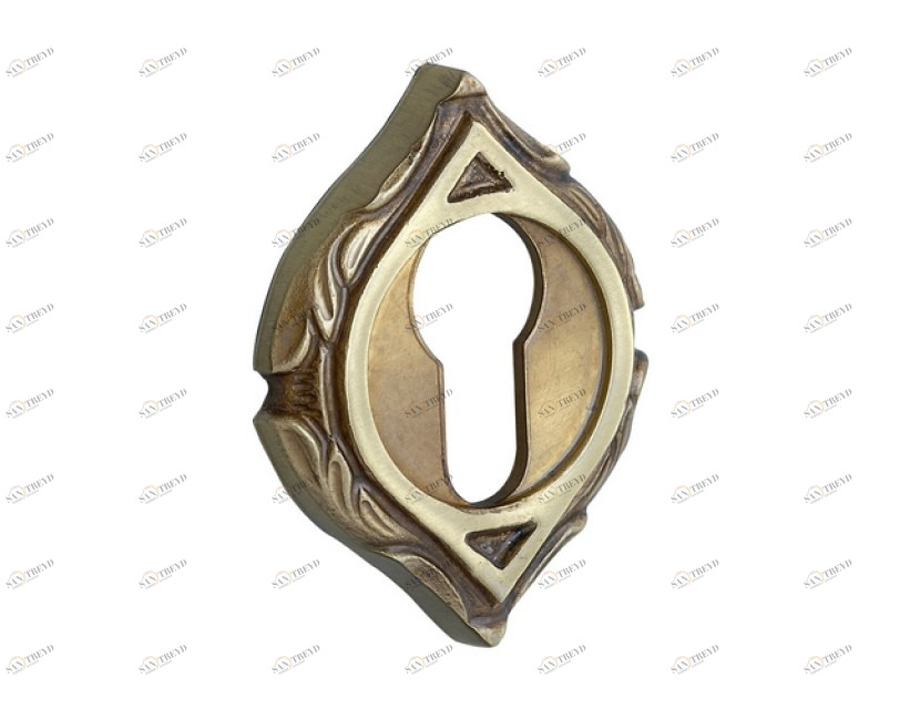 0EY073.000.71 Накладка с каплевидным вырезом европрофиля Античное серебро Mestre 