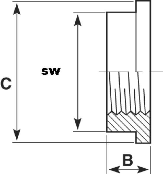 SANIT 121567000090 Контргайка, ABS, с коническим БСП женщина  - Вид №1
