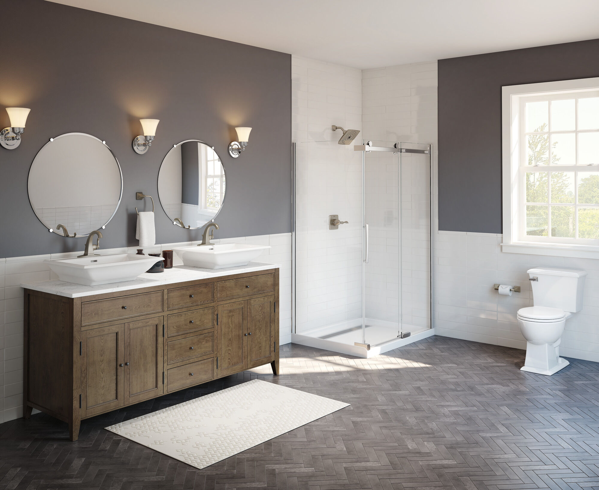 Подставка для душа 48 x 36 дюймов Delta Faucet B710912-4836-WH - Вид №6