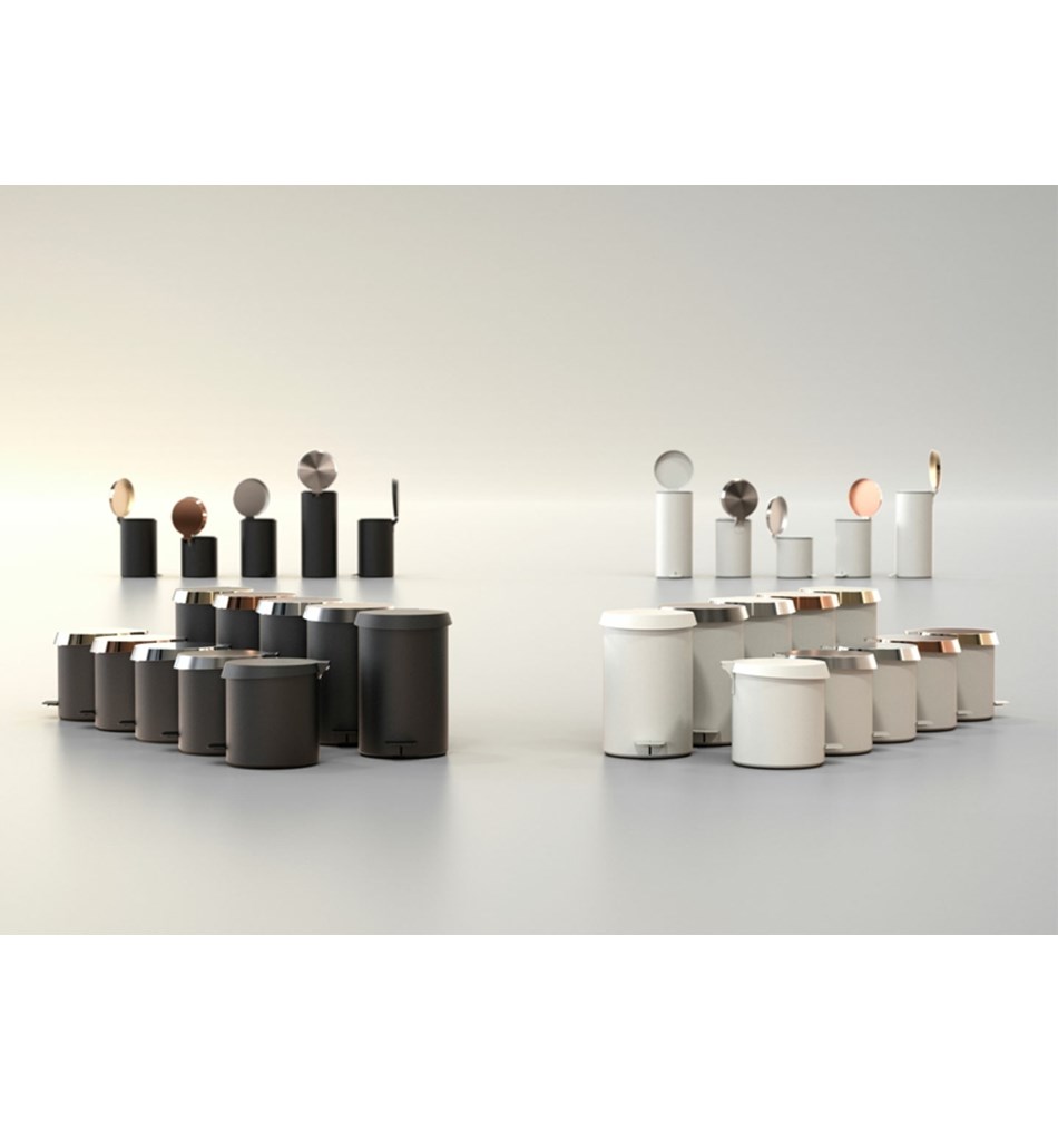 FROST Корзина для мусора 250 » белая Нержавеющая сталь Белый N3001-W  - Вид №3