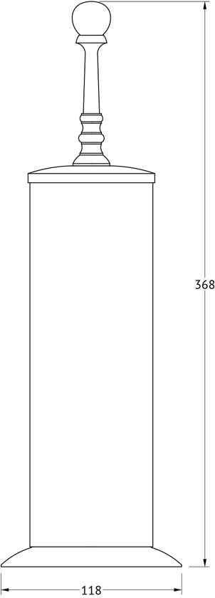 STI 230 Туалетный ерш с крышкой напольный 3SC STILMAR GOLD Treesseci 3SC - Вид №1