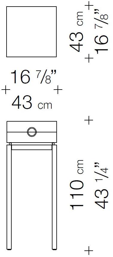 Garbarino Прикроватная тумба с ящиками Elementare 101 t ring  - Вид №2
