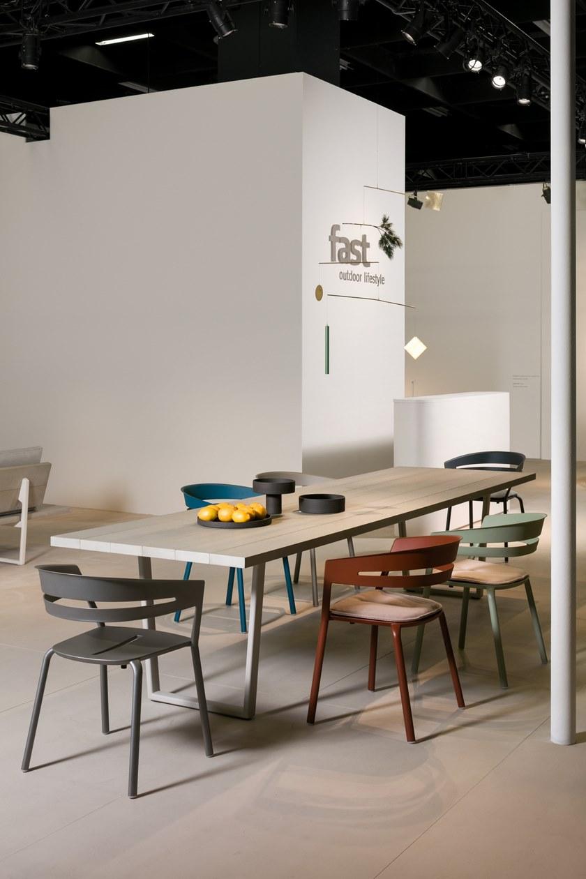 FAST Штабелируемый алюминиевый садовый стул с подлокотниками Ria 7600 - Вид №3