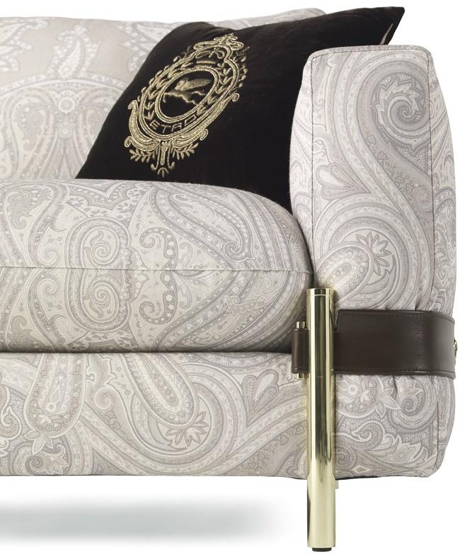 ETRO Home Interiors Кресло с обивкой из ткани с подлокотниками Madras E.mad.221.a - Вид №4