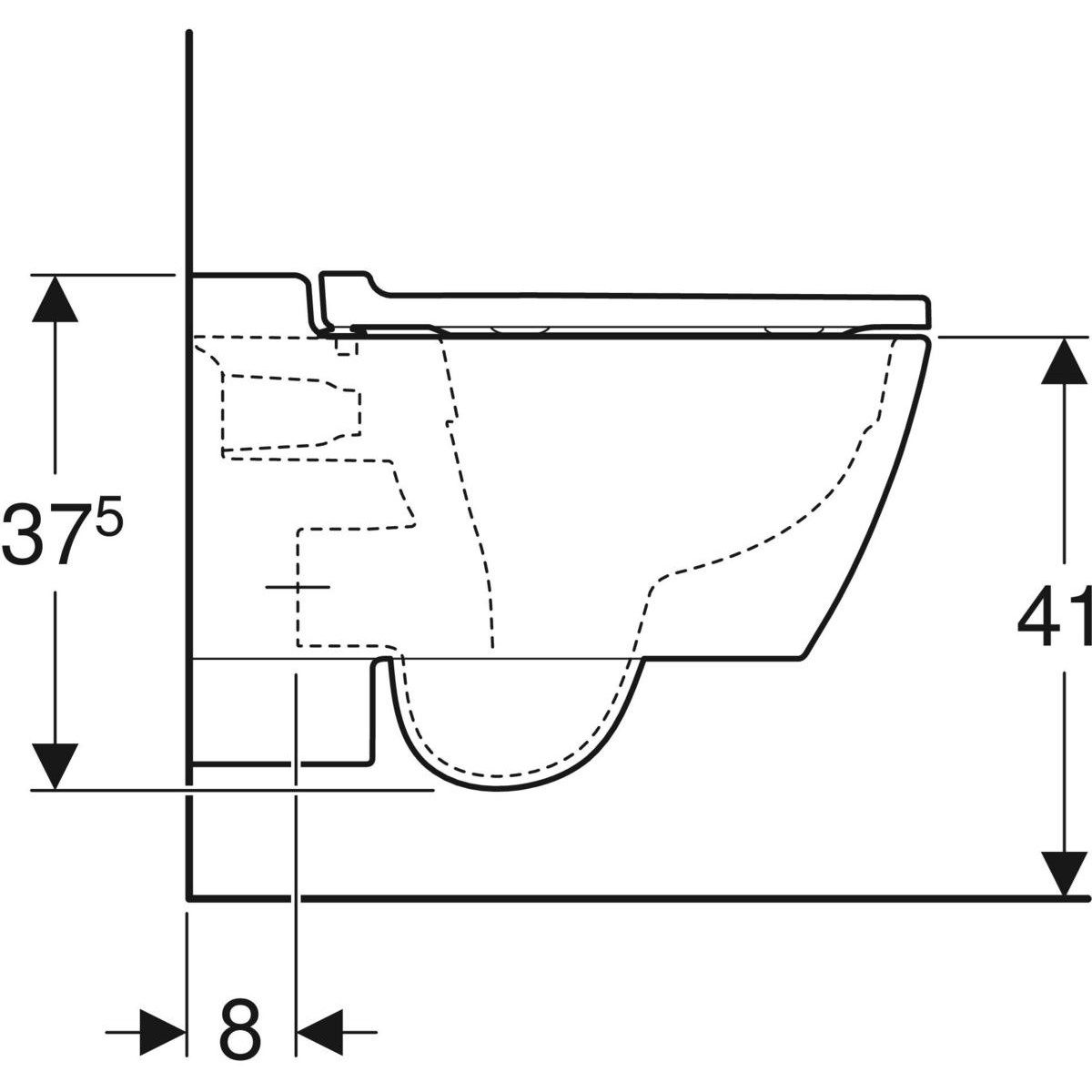 Подвесной туалет в витрине Geberit Xeno2 ARCH-00048702 - Вид №4
