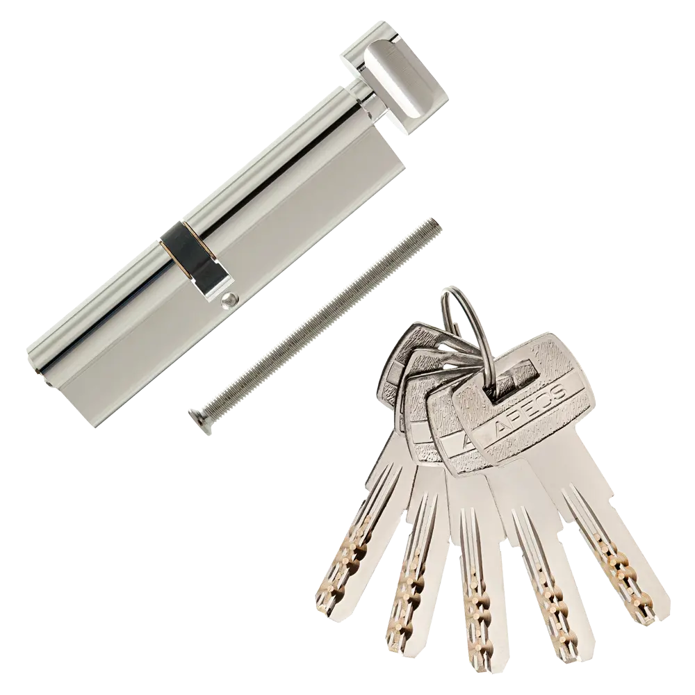 Цилиндр Apecs SM-120(55/65C)-C-NI, 55x65 мм, ключ/вертушка, цвет никель ЦИЛИНДР APECSSM-120(55/65C)-C-NIКЛ-ВЕРТ STLM-2025965 - Вид №1