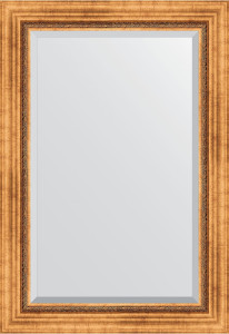 BY 3438 Зеркало с фацетом в багетной раме - римское золото 88 mm EVOFORM Exclusive