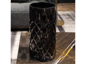 Круглая ваза ручной работы из выдувного хрусталя