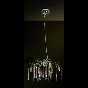 Люстра подвесная со стеклянными подвесками прозрачная Branch 107259 FREZIA LIGHT ДИЗАЙНЕРСКИЕ 00-3953602 Прозрачный