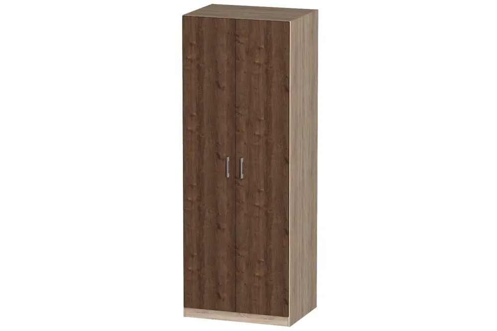 91368766 Шкаф распашной Furnistyle Лайф ЛШК-06 80x215x60 см ЛДСП цвет дуб сонома/дуб коричневый табак STLM-1075791