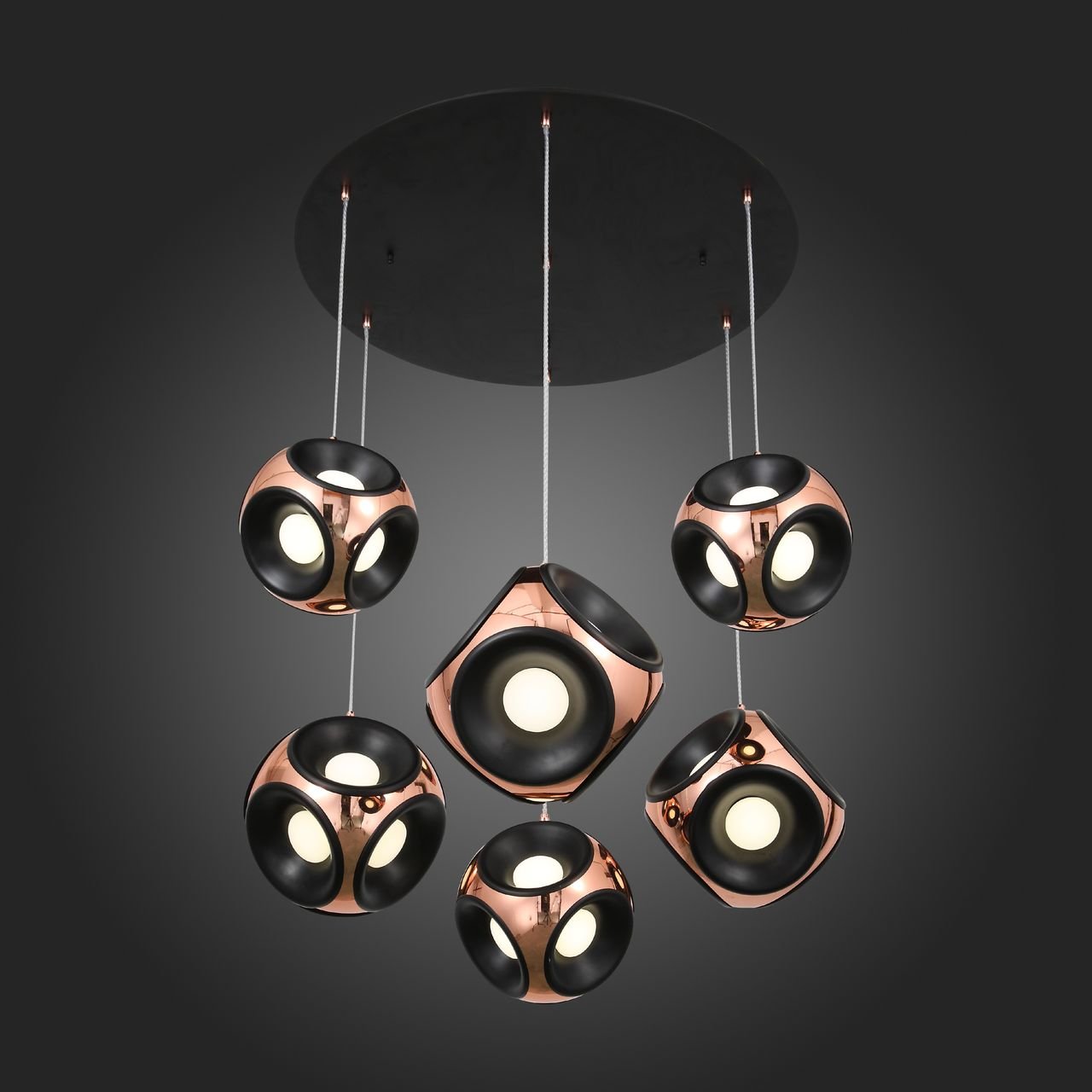 Подвесная светодиодная люстра ST Luce Cratere SL948.303.07 черная ST LUCE ДИЗАЙНЕРСКИЕ, CRATERE 109298 Черный  - Вид №3