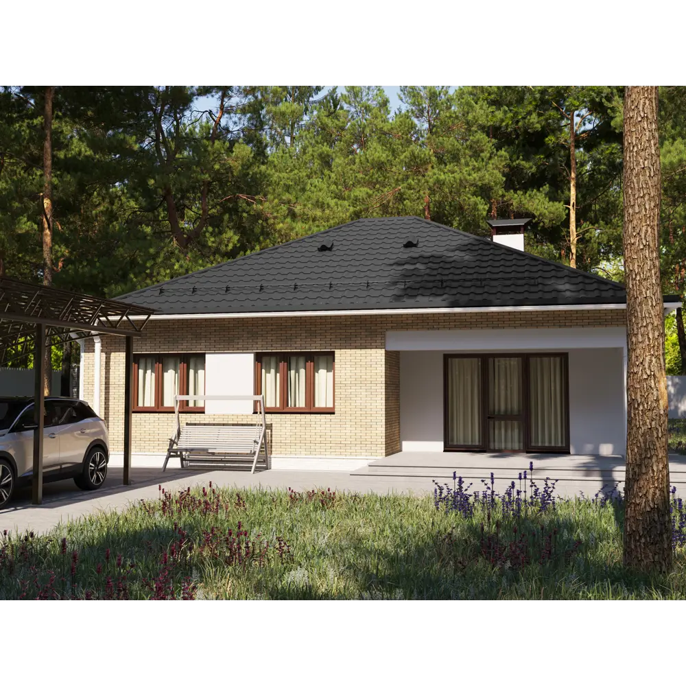 Металлочерепица 0.45 мм 2250x1180 мм RAL 7024 серый 82922581 STLM-2120372 Santreyd  - Вид №2
