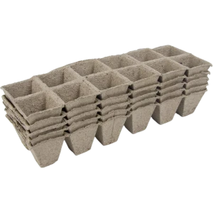 Горшок торфяной квадратный 5x5 см 5 кассет по 12 шт.