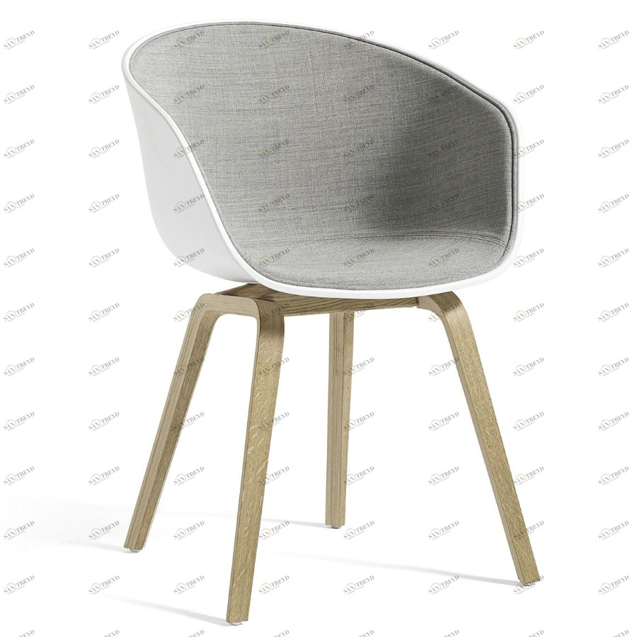 Стул AAC22 мягкий, светло-серый с белым Hay 222021130