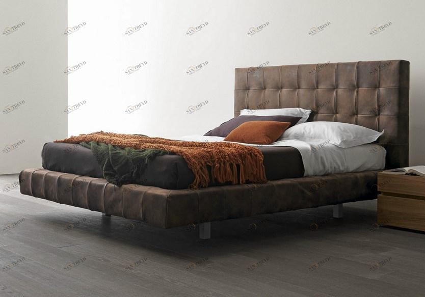 Presotto Мягкая кровать с высоким изголовьем Omega | letto sun-id-1503158