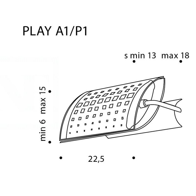 Светильник настенный серебристый Play A1 P1 PLAY A1 P1 DE MAJO  00-3882678 Серебро  - Вид №2