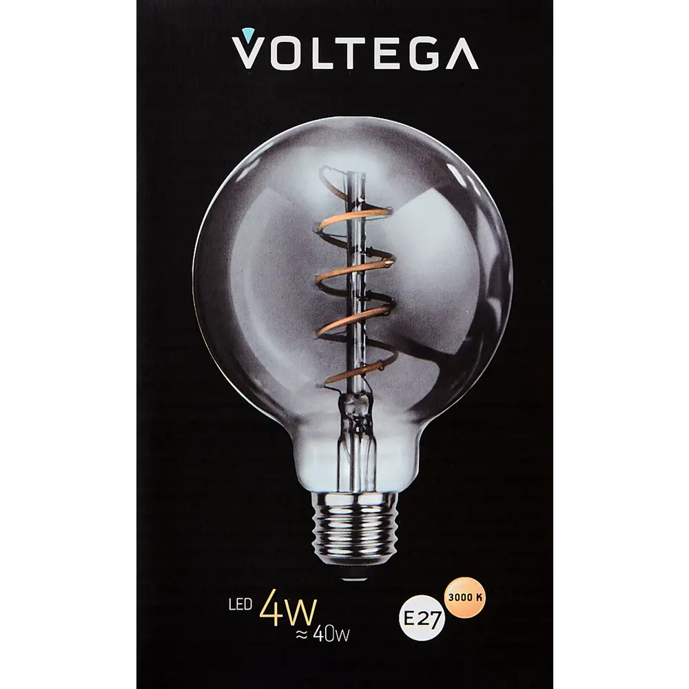 Диммируемая филаментная лампа Voltega G95 дымчатая 4Вт E27 ретро-стиль 89345987 STLM-1542622 - Вид №3