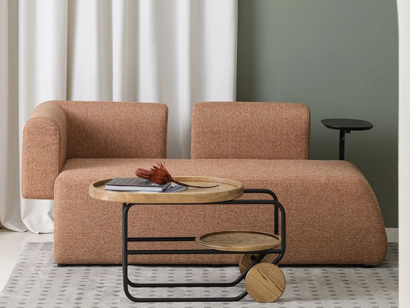 Ткань контракт диван с журнальным столиком Shishka Project Candy ARCH-00002549