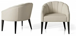 Arte Brotto Мягкое кожаное кресло с подлокотниками Segreti S94