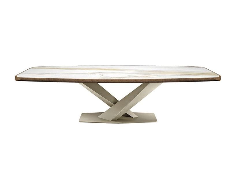 Керамический и стальной бочковый стол Cattelan italia Stratos ARCH-00114354