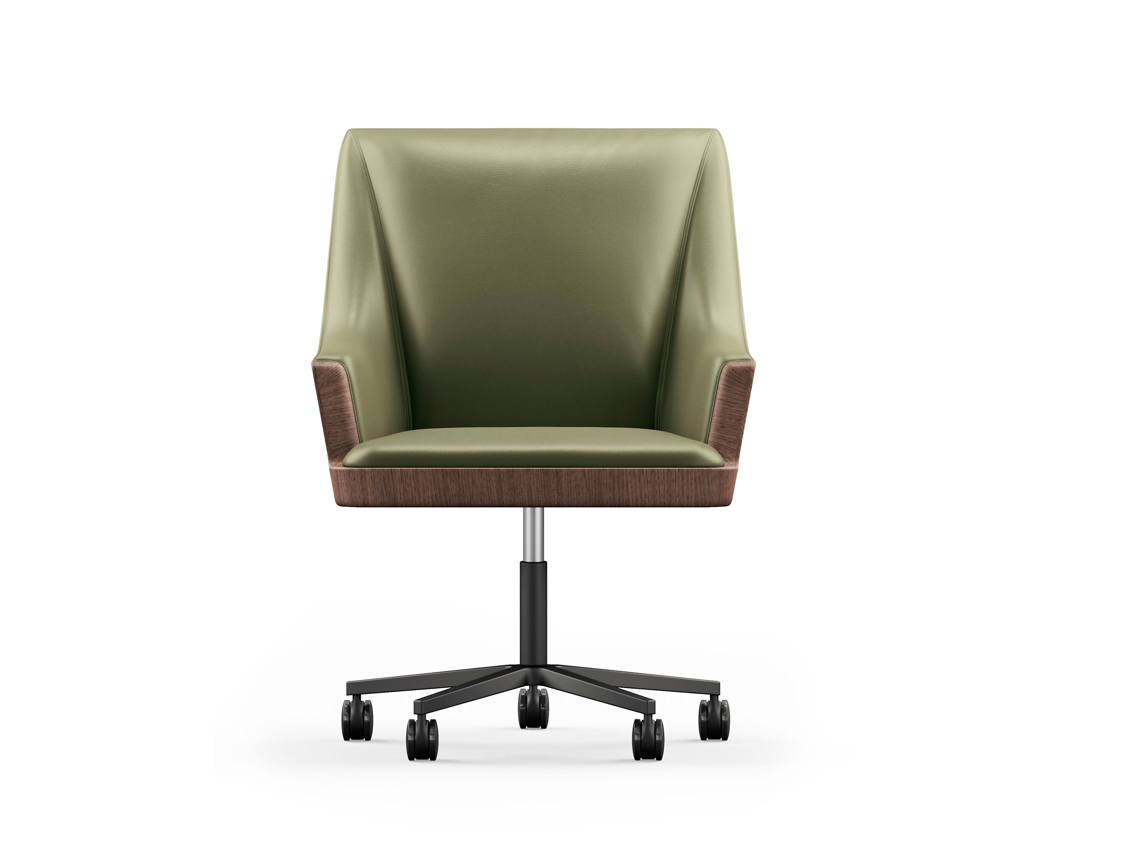 Кожаное вращающееся офисное кресло с колесами CEPPI Evergreen ARCH-00031714