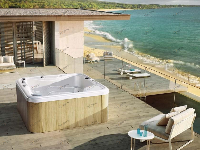 Glass1989 Квадратный мини-бассейн с 4-х местной гидромассажной ванной Home & spa rituals sun-id-1505450