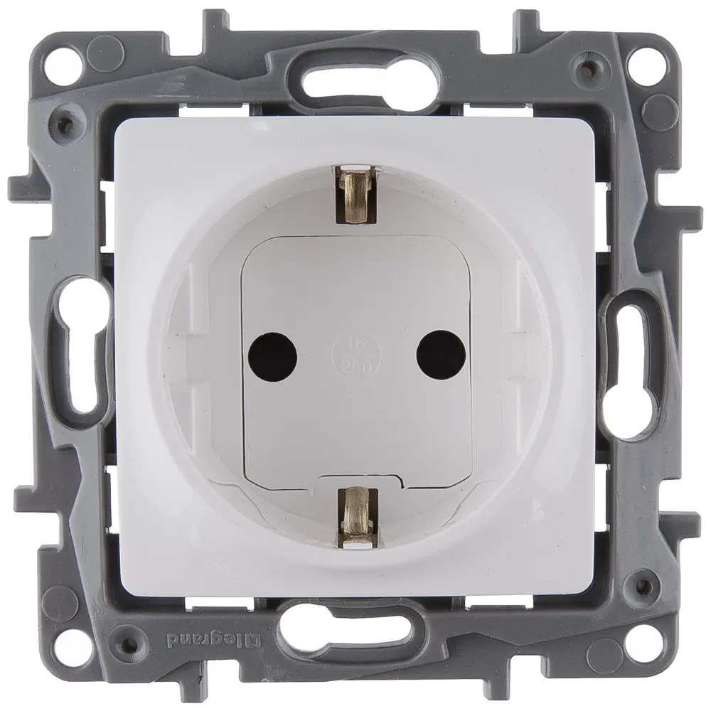 Розетка Legrand Etika с защитными шторками и заземлением 17356214 STLM-0007964