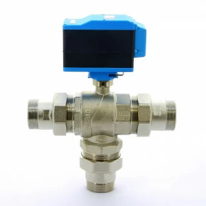 Кран шаровой с разъемными соединениями НН трехходовой MODULO PLUS с сервоприводом EMMETI 2"