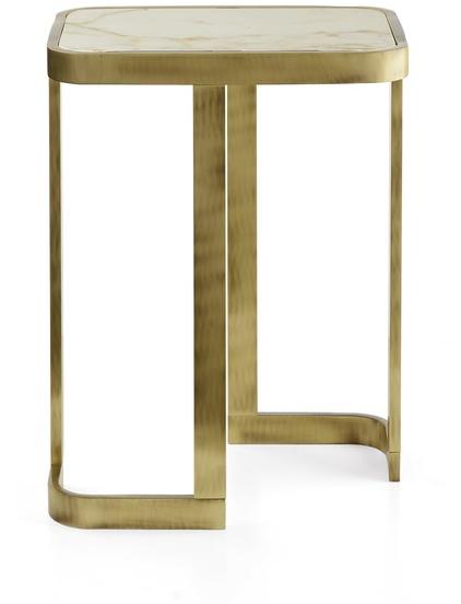 MARIONI Низкий прямоугольный журнальный столик из мрамора Jean 02732a/m - 02732/c - Вид №4