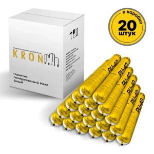91671260 Герметик полиуретановый Kronbuild PU-40 белый 780 гр 20 шт STLM-1492256