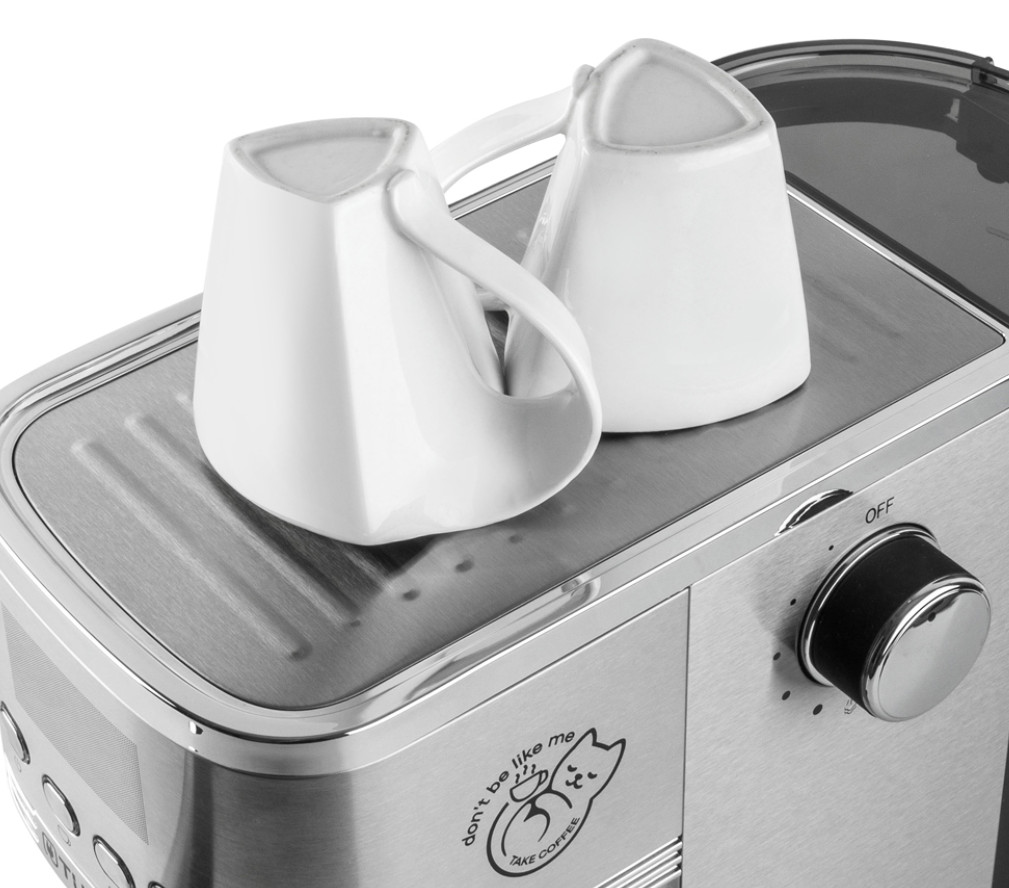 9101107 Кофеварка рожковая Tuarex TK-1255 серебристый STDN-0010108 - Вид №3