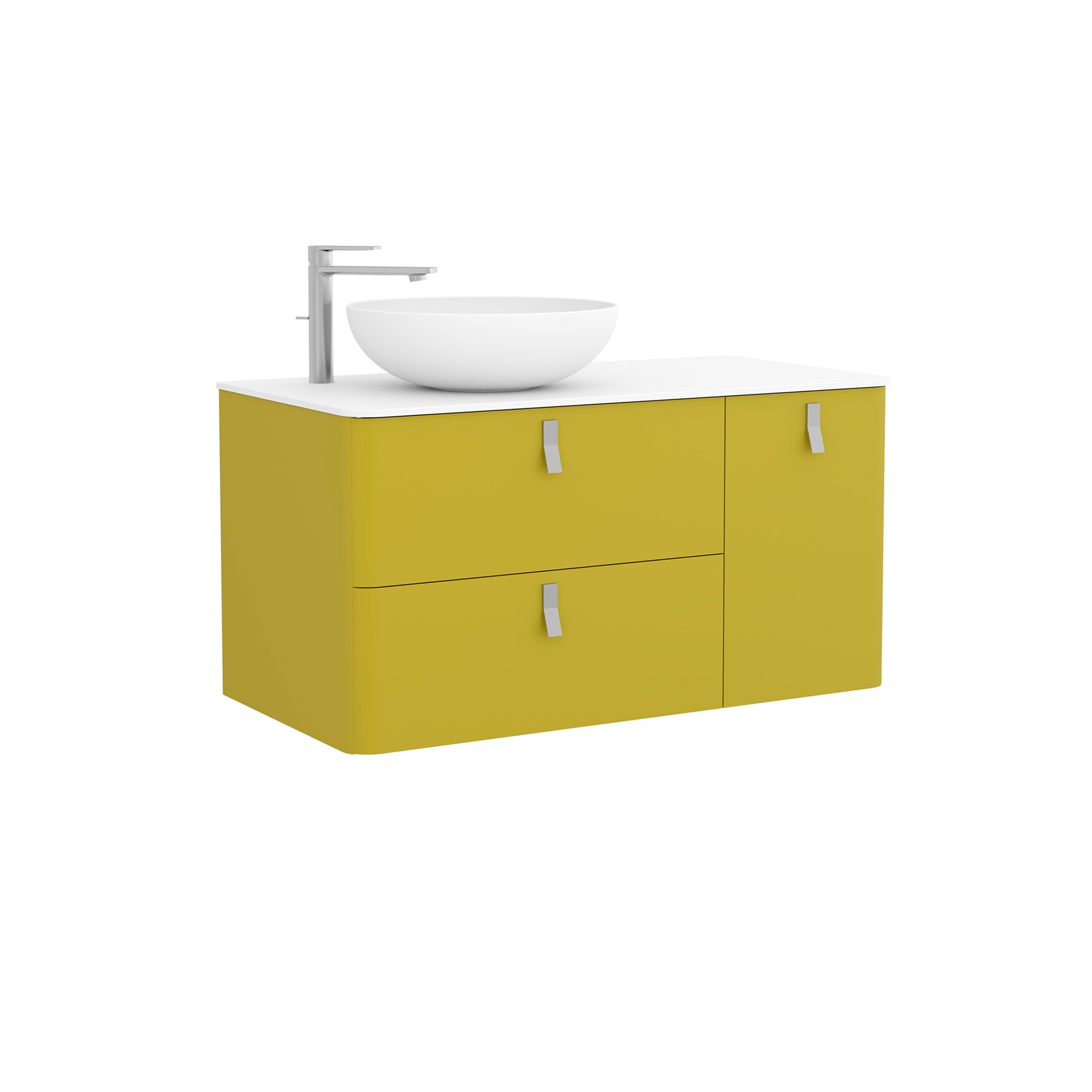 24645 SALGAR Мебель для умывальника UNIIQ 1200 правая VERDE ÁCIDO Verde ácido  - Вид №2