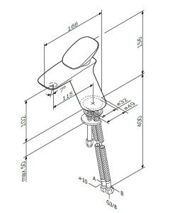F70A02100 Spirit V2.0 смеситель д/умывальника хром шт AM.PM Spirit 2.0