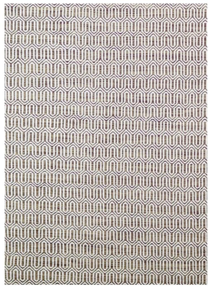 Gancedo Прямоугольный шерстяной коврик с геометрическими мотивами Dhurries sun-id-1442383 - Вид №10