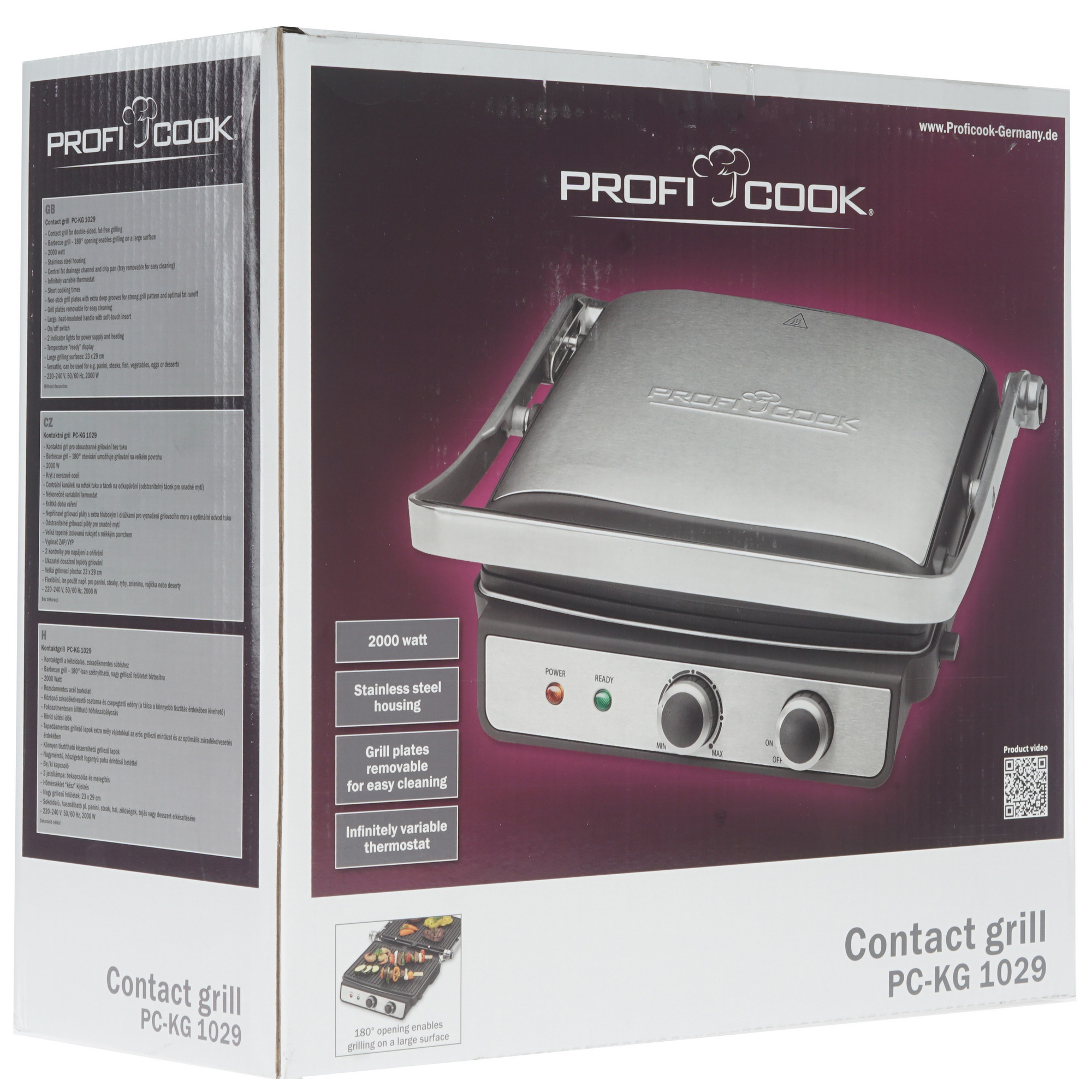 8117346 Гриль Profi Cook PC-KG 1029 серебристый ProfiCook STDN-0017428 - Вид №7
