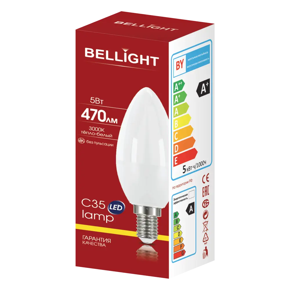 Bellight LED-лампа Е14 свеча 5Вт теплый белый свет для интерьера 84791714 STLM-0925216 - Вид №4