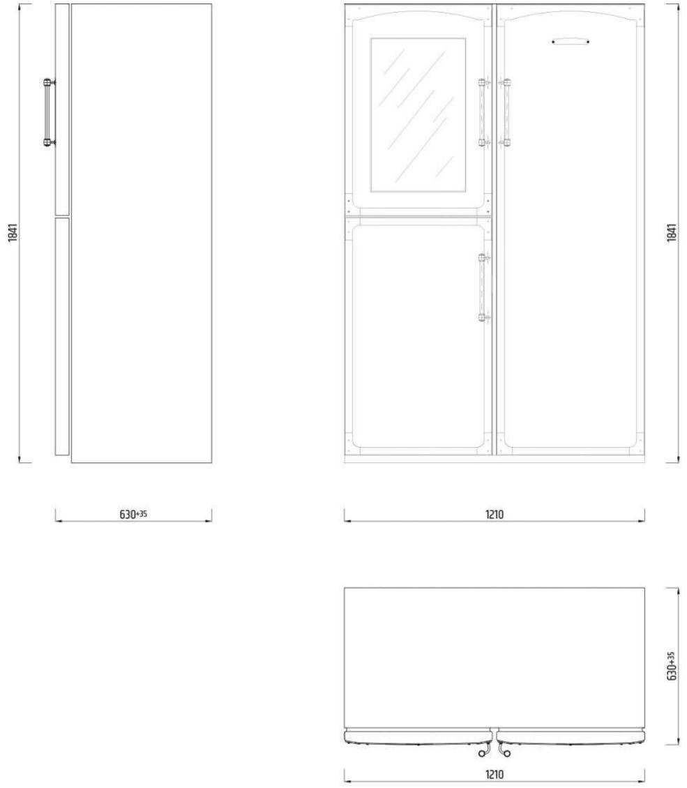 Officine Gullo Отдельностоящий холодильник со стеклянной дверцей sun-id-1419191 - Вид №1