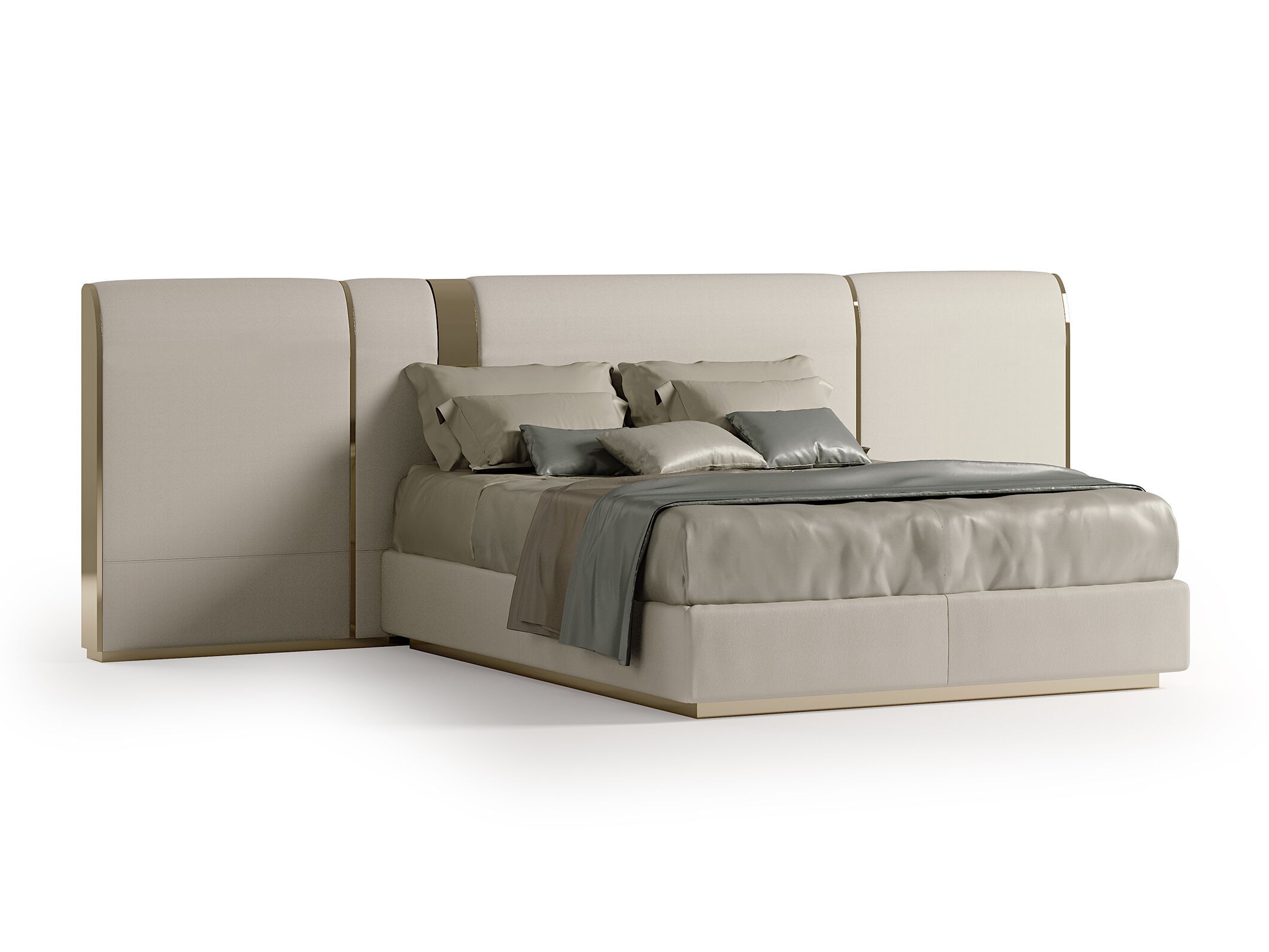 Двуспальная мягкая кровать из ткани Bizzotto Italia Atmosphera ARCH-00059111